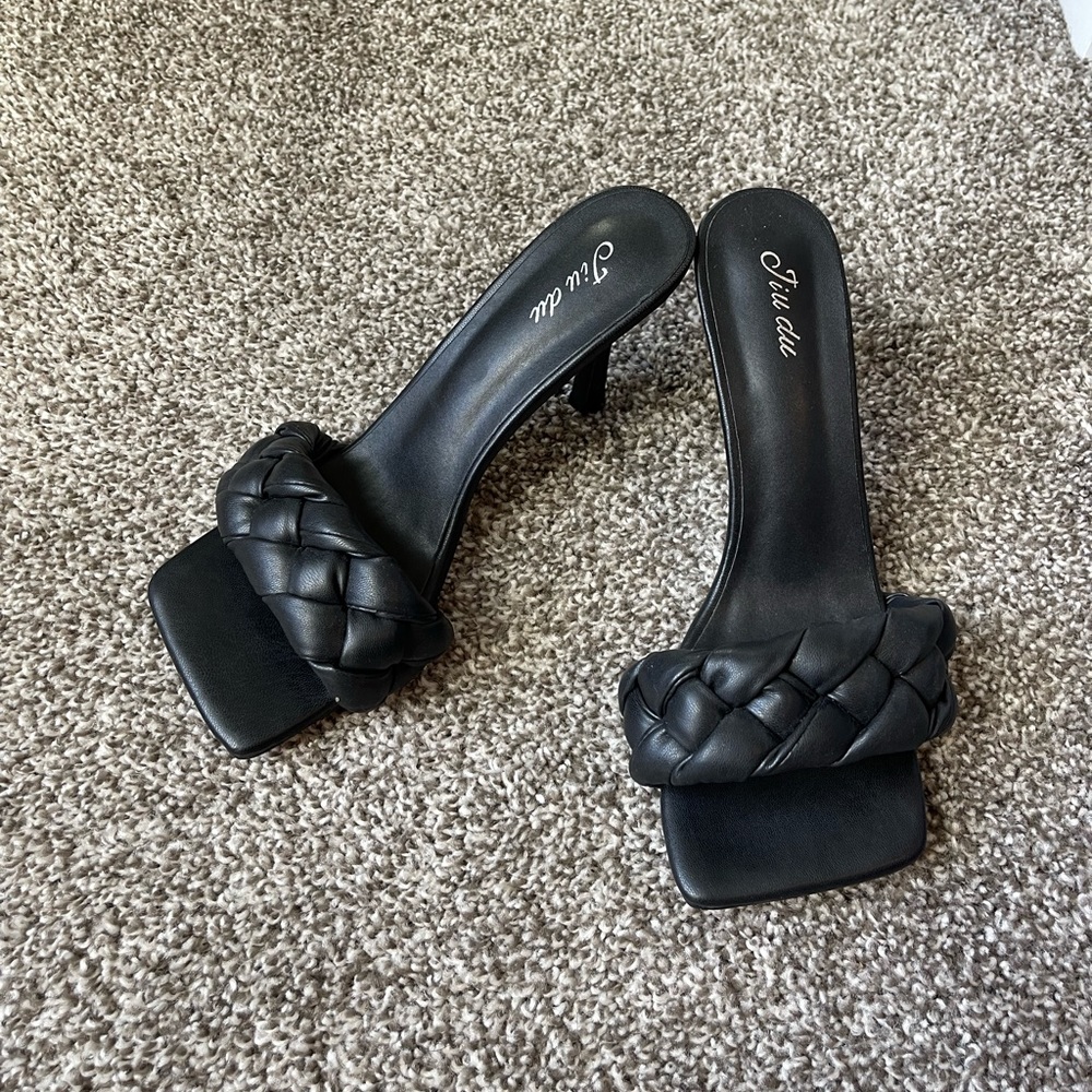 Braided Mule Heels - worn once!